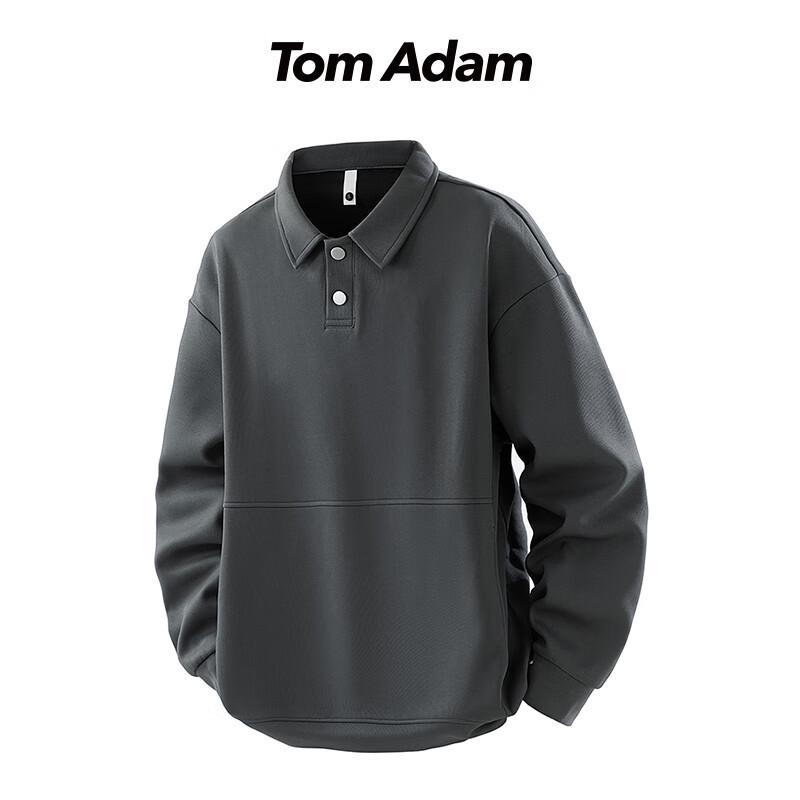 

ТОМ АДАМ Мужской свитшот поло с длинным рукавом 3XL