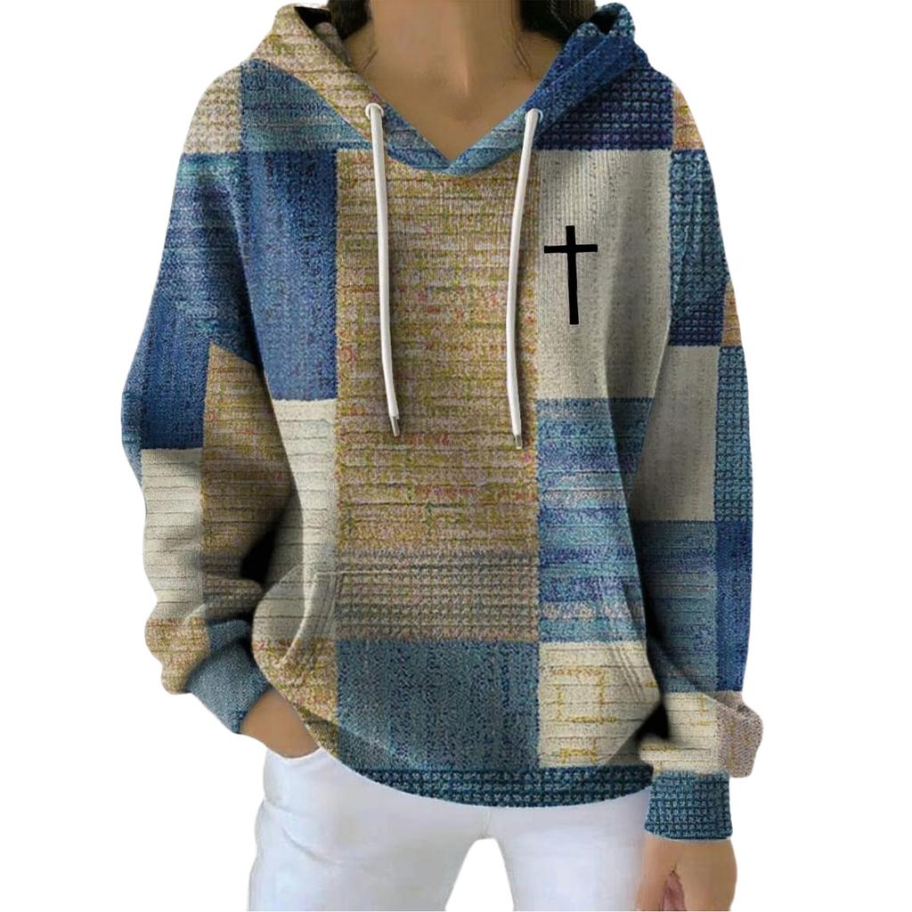 Women's Printed Hoodie Sweatshirt Long Sleeve Casual Top