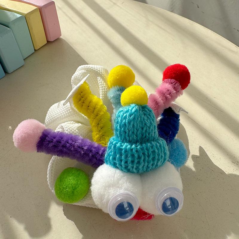 Funny Quirky Plush Hair Circle Temperament Hundred With Childish Girl Hair Rope Girls Plush Hair Rope Soft Sweet Scrunchies