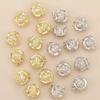 Liangfei Mangosteen Rhinestone Pendant 18k Gold-Plated Copper Necklace Bracelet DIY Jewelry