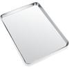 Cookie Sheets for Baking, Stainless Steel Baking Sheet Baking Pan Tray - 12.4 x 10 x 1 Inch, Non Toxic & Healthy, Mirror Finish & Easy Clean,