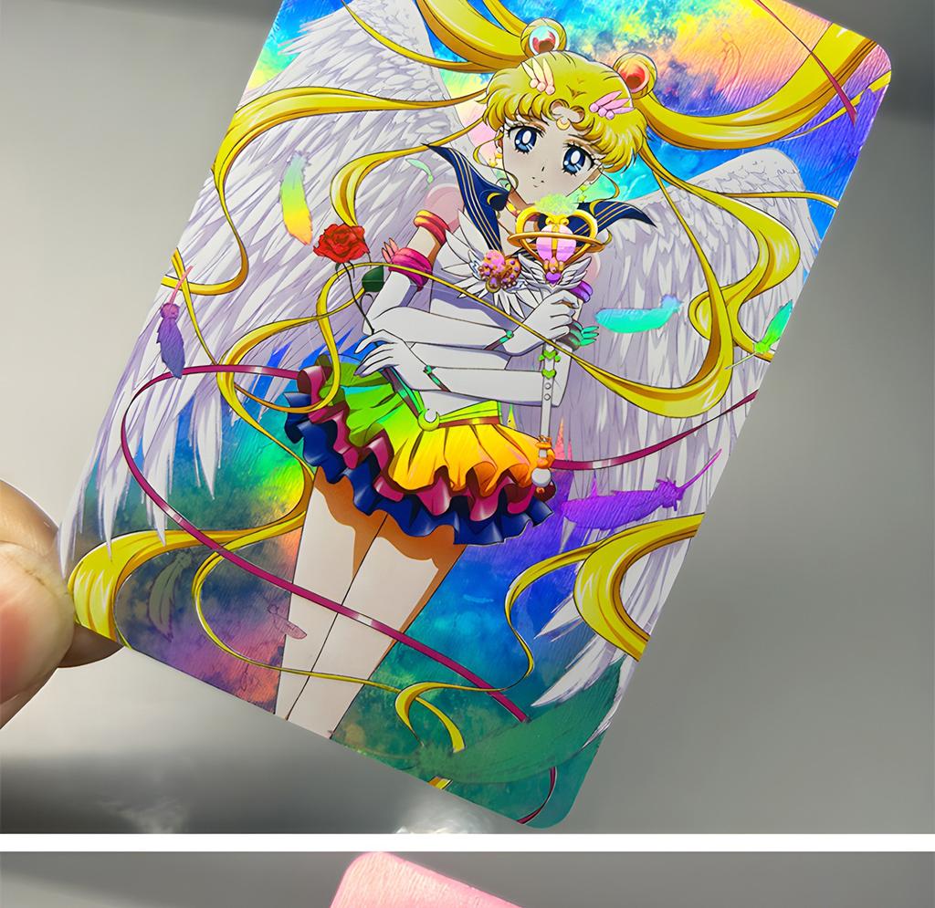 Diy 5pcs/set Sailor Moon Tsukino Usagi Self Control Collect Signature Trading Flash Card Anime Cartoon Christmas Gift Toy