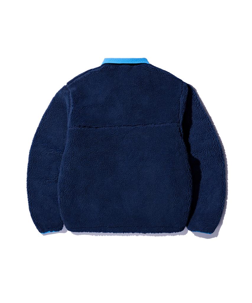 MADDEN Sherpa Reversible Pullover Jacket Navy