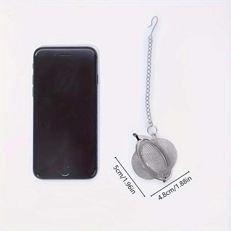 1PC/Boule filtrante aromatisée en acier inoxydable 304, boule filtrante à thé, boule filtrante à soupe avec crochet de chaîne d'extension