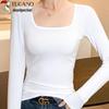 Woodpecker Women's Slim-Fit Square Neck Long Sleeve T-shirt
