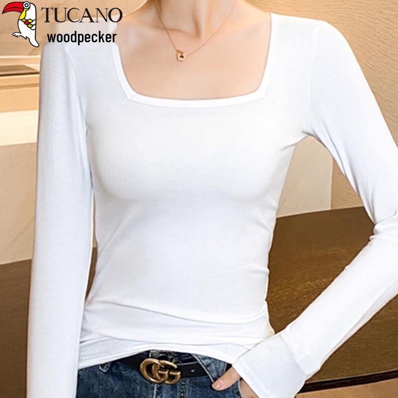 Woodpecker Women's Slim-Fit Square Neck Long Sleeve T-shirt