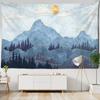 Magic Mountain And Forest Tapestry Wall Hanging Art Mural Bohemian Wall Blanket Hippie Dormitory Background Cloth Decor
