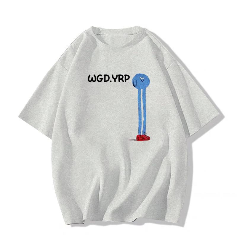 

2025 Женская белая футболка с коротким рукавом: Летний стиль, Чистый хлопок, Свободный крой, Дизайн с прямыми плечами. L хизер серый