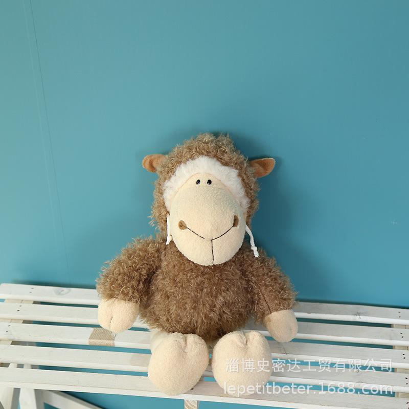 

Оранжевая овечка с капюшоном Милая тряпичная кукла Овечка Кукла Плюшевая игрушка Успокаивающая кукла Подарок для девочки Total length 25cm