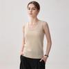 Lekasha Women's Cashmere U-Neck Camisole Sweater - Autumn/Winter Solid Color Knit