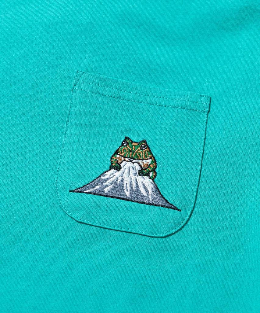 [go slow caravan] 341912 USA/C Various Embroidery PKT TEE Green M