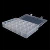 24 Compartments Clear Stackable Plastic Storage Boxes with Adjustable Dividers for Beads Crafts Jewelry Fishing Tackle