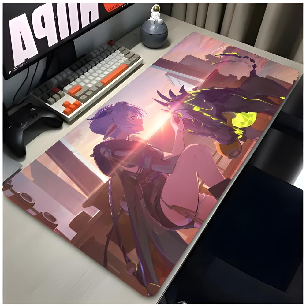 Game Character Zenless Zone Zero Lucia Mouse Pad Large Gaming Mousepad With Thick Stitched Edge Nonslip Desk Mat