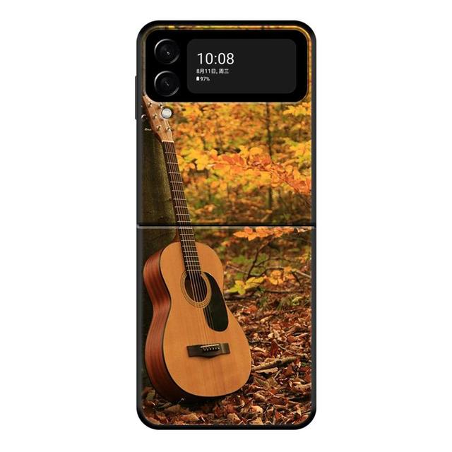 

Чехол для телефона Samsung Galaxy Z Flip 4 Z Flip3 5g, чехол для Galaxy Z Flip Hard Shell Capa, классический музыкальный инструмент, гитара, фортепиано Samsung Z Flip