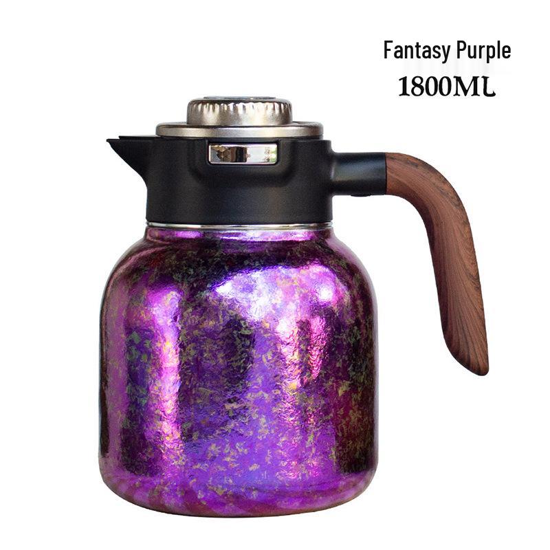 Large Capacity 1800ml Pure Titanium Tea Pot with Temperature Display for Health Stewing and Brewing 1800ml