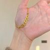 Gold-Plated Crushed Ice Five Emperor Coins Bracelet: Women's Light Luxury, Niche High-End Style for Wealth and Good Fortune.
