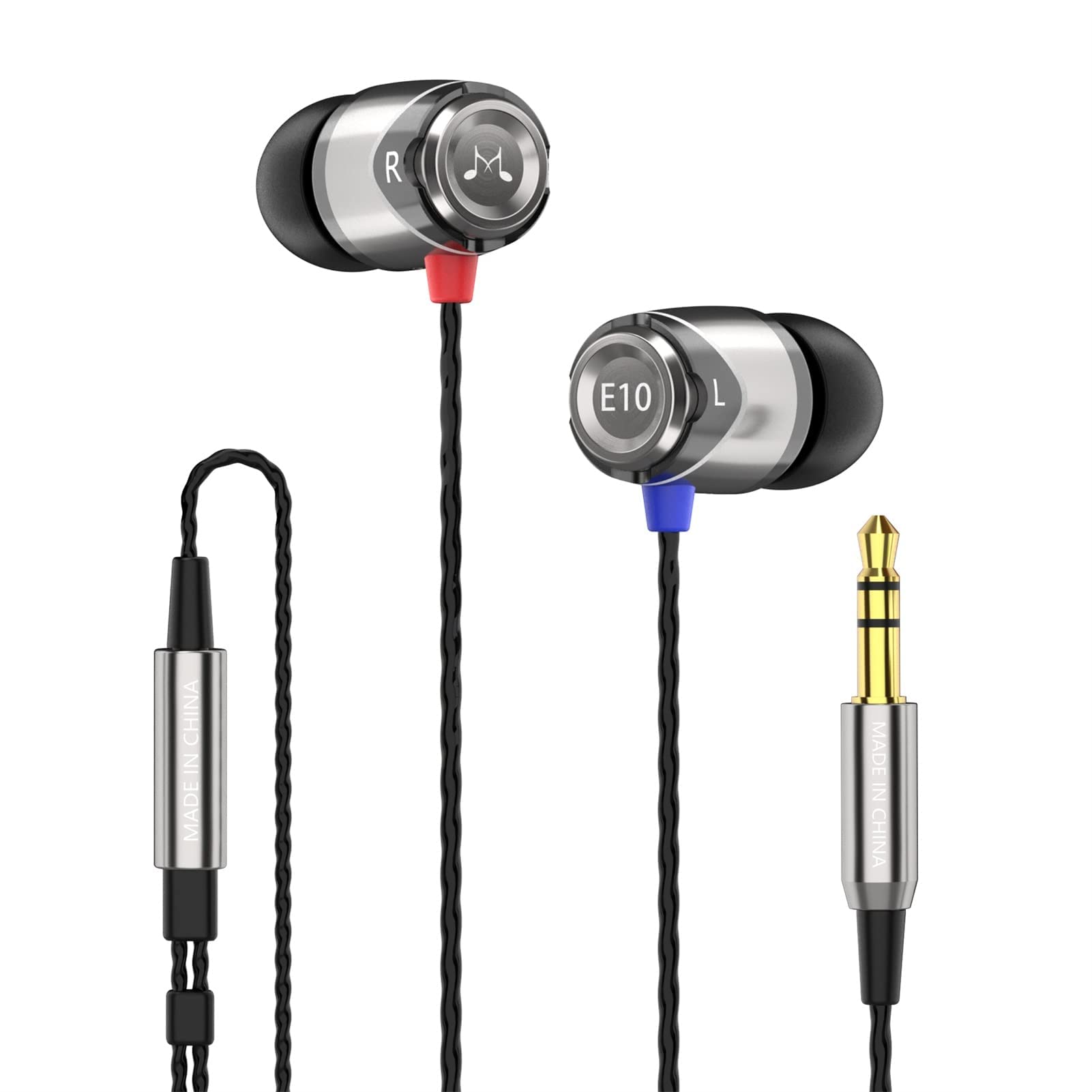 

SoundMAGIC E10 Earphones, Noise Cancelling, Wired, In-Ear, Powerful Bass, HIFI Stereo, Sports (Gray)