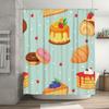 Kitchen Decor Shower Curtain Cute Dessert Bakery Collection With Cake Croissant Donuts Pancakes Design For Home Bathroom Decorat