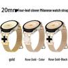 20mm Four-Leaf Clover Rhinestone Milanese Metal Watch Strap