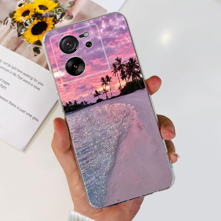 For Xiaomi 13T Pro Case Luxury Painted Back Cover Clear Silicone Phone Case For Xiaomi Mi 13T Pro 13TPro Soft Fundas 6.67'' Bags