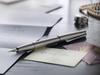 Lamy Studio Palladium Fountain Pen Elegant Metal Body 14K Gold Nib Nib Size F Includes LAMY T10 Blue Ink Cartridge - - (Partially Platinum-Plated) - -