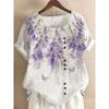 BITCED Women's Fashion Casual Short Sleeve O-Neck Blouses & Shirts