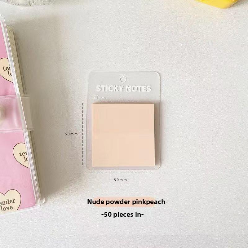 Colored PET Transparent Morandi Square Sticky Notes Index Tabs Reusable Page Markers for School Office Focus Highlighting