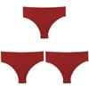 Women Solid 3PCS/Set Panties Sexy Middle Waist G-String Thong Femal Soft Nylon Lingerie Stretch T-Back Thong Underwear