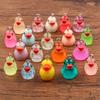 XP 5 Stück Mix Süße Ente Harz Ohrring Anhänger DIY Zubehör Kawaii 3D Handy Schlüsselanhänger Armbänder Anhänger Für Schmuckherstellung Perlen