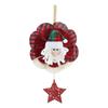 Christmas Wreath with Star Pendant for Door Window and Tree Decoration