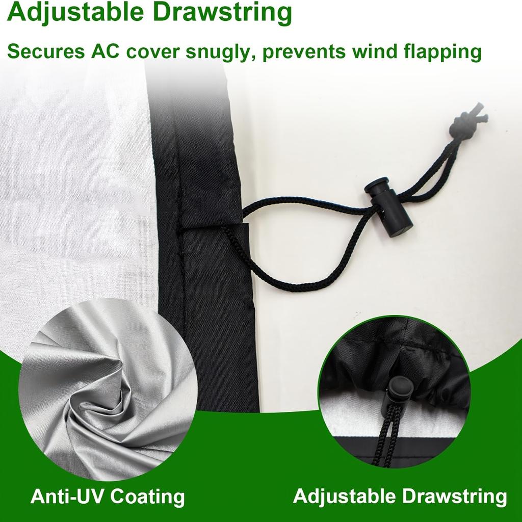 Air Conditioner Cover, Dustproof, Universal Size, Suitable for Home and Office Indoo Andoutdoor Dimensions: 18.32X15.89X29.65 In