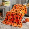 Coperta di Halloween Fantasma Reversibile Stampa Zucca Coperta Plaid in Pile, Super Morbida Calda Accogliente Coperta Autunnale Per