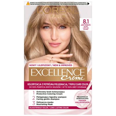 Loreal Excellence Creme Haarfarbe - 8.1 Hellaschblond (12ml+72ml+48ml+60ml)