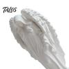Durable PLA Statue 3D Printed Hooded Angel Figurine, Elegant White Winged Statue, Decor European Style Minimalist Desktop Sculpture for Home Office