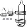 Anti-Swing Hanging Shower Basket Hooks Storage Rack Durable Soap Baskets  Bathroom