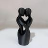 Modern Minimalist Sculptures of Lovers Embracing Each Other, Sculptures of Intertwined Lovers, Valentine's Day Home Decorations