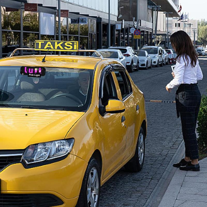 LED světelná cedule pro auto taxi světelná cedule na čelní sklo USB LED cedule do auta s přísavkami Rolující LED zobrazovací panel Ovládání