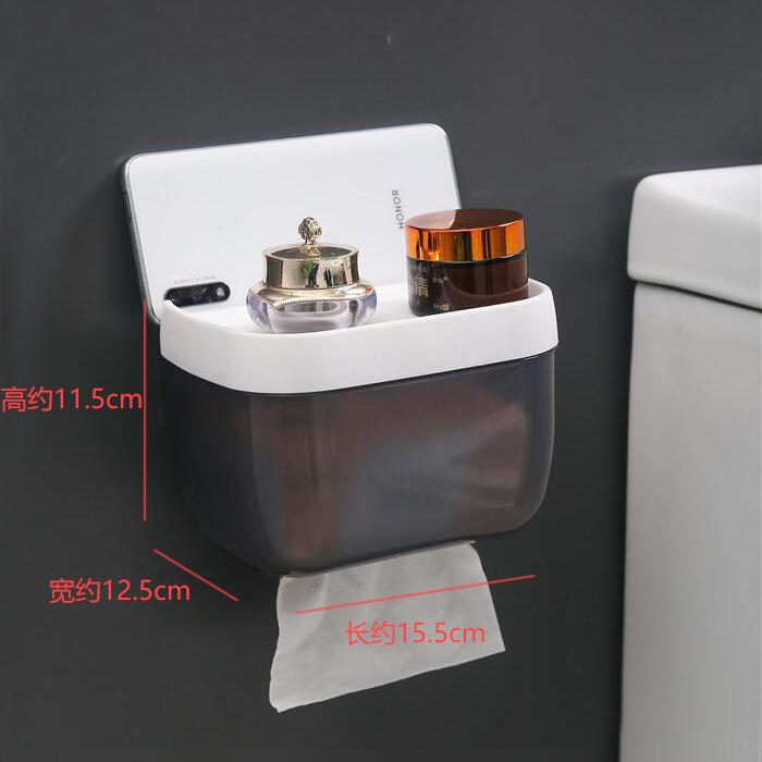 

Бесследный стикер Туалет Туалетная бумага Безотверстие Полка 15.5*12.5*11.5cm чёрный