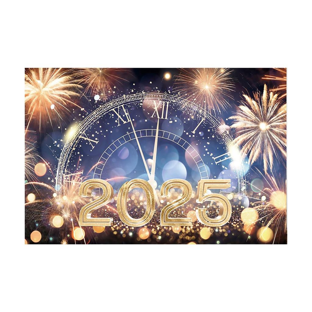 2025 Neujahrs-Hintergrundtuch, Feuerwerksatmosphäre, Hintergrund, Foto-Requisiten, Party-Event, Foto-Dekoration, Hintergrund, Hängetuch