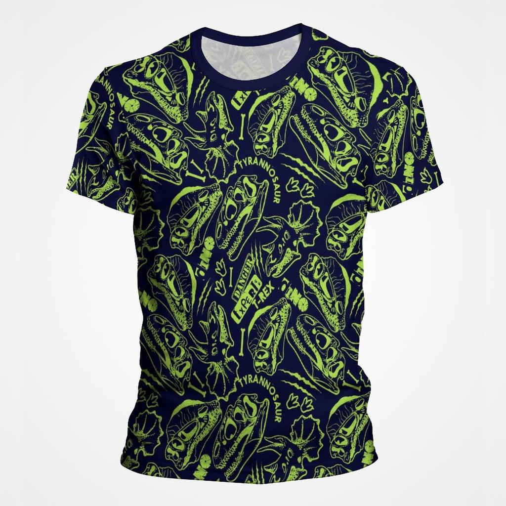 Summer Cartoon Graffiti Dinosaur Oversized T Shirt Men Women Short Sleeve O Neck Streetwear Tee Tops Men Designer Tshirt Clothes