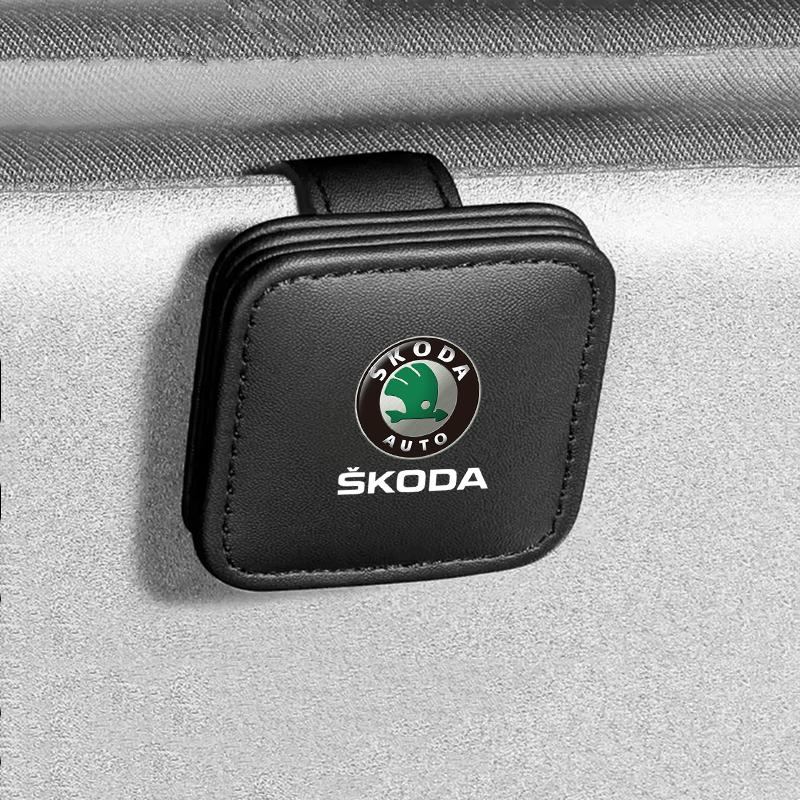 

Car Sunglasses Clip Magnetic Sun Visor Card Storage Clips For Skoda octavia 3 2 superb 3 kodiaq Fabia Kamiq Karoq Accessories