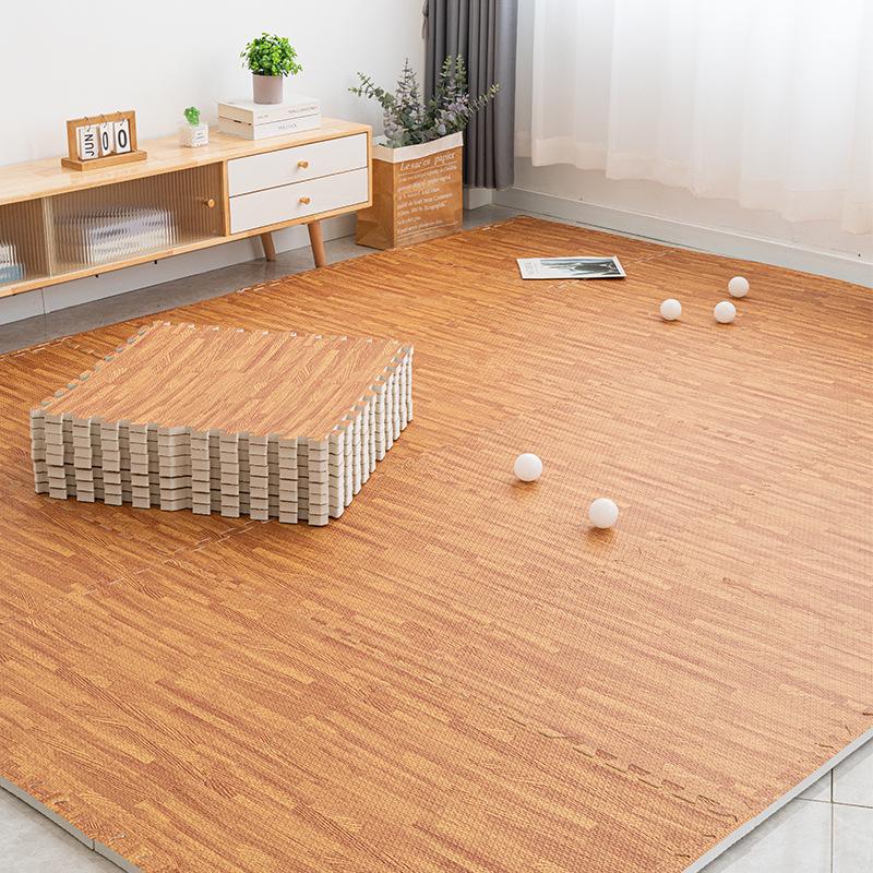 Wood Grain Foam Interlocking Crawling Mat for Children - Thickened Tatami Carpet for Home Use