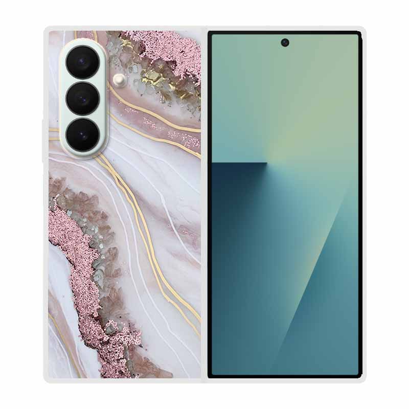 Etui Na Samsung Galaxy Fold 7 Etui Fajne Kosmiczne Zwierzęta Przezroczyste Twarde Etui Na Telefon Na Galaxy Z Fold7 5G 2025 Tylna Pokrywa Z fold7 Capa