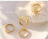18K Gold-Plated Titanium Steel Geometric Stacking Rings