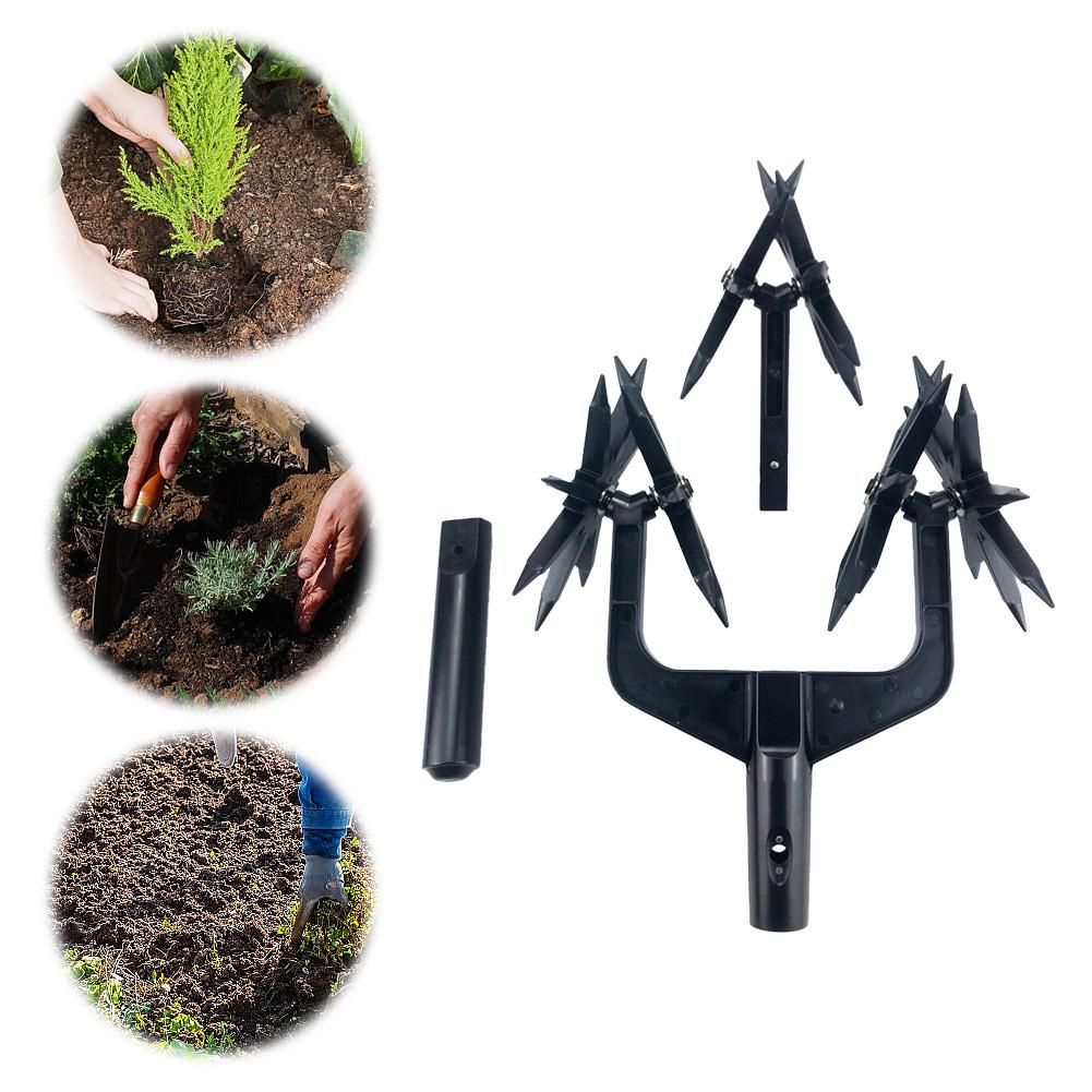 2 In 1 Garden Aerator Garden Soil Scarifier Gardening Rotary Tiller Rotary Cultivator Tool Soil Plowing Tool for Garden