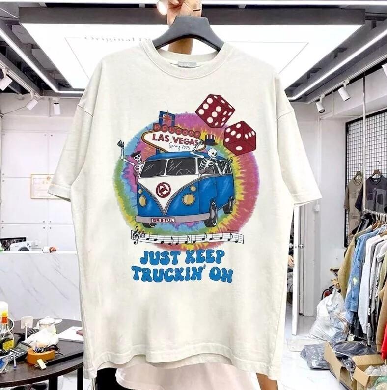 Dead And Company Welcome Las Vegas 2025 short sleeve Sand Color Shirt Unisex T-Shirt M