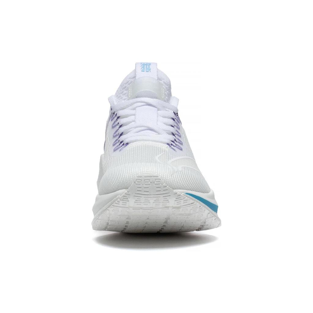 Li-Ning Essentielle Reflektierende Schnelltrocknende Rutschfeste Strapazierfähige Atmungsaktive Low-Top Laufschuhe Herren Sneaker Weiß Blau Orange ARRT007-15
