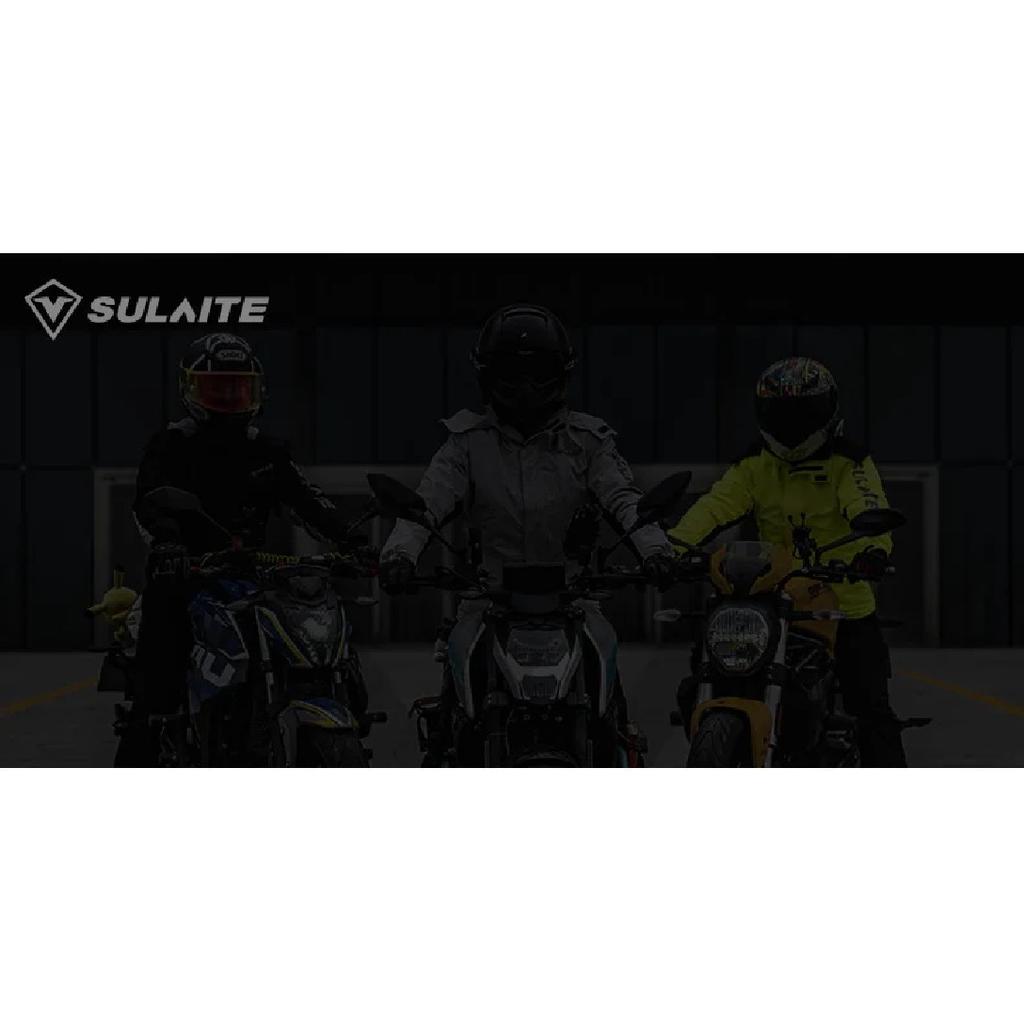 SULAITE Rain Suit Motorcycle Rain Gear Suit for Men & Women Jackets & Pants Reflective Waterproof Breathable Rainsuit