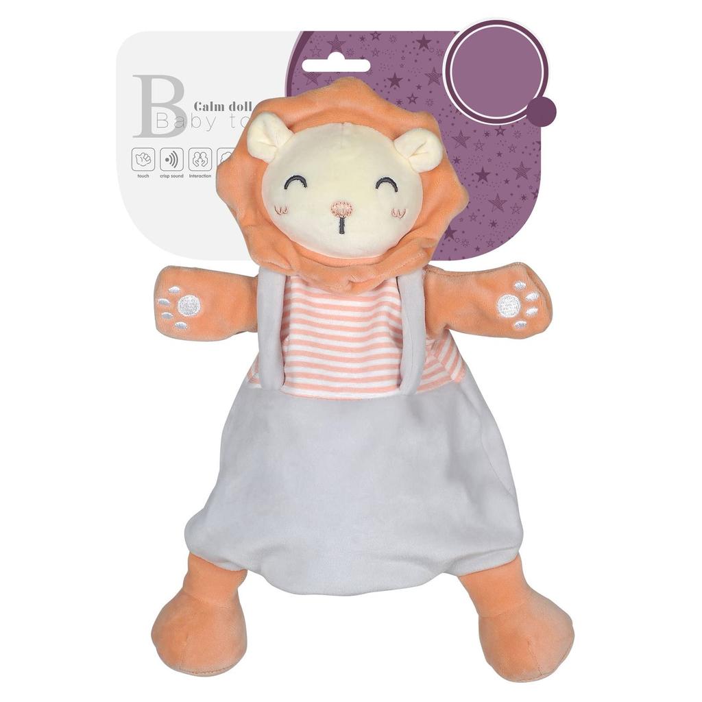 ROBOT PLAZA Hand Puppet for Kids, Lion Plush Toy, Rattle, Birthday Gift, Baby Shower Gift