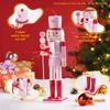 38CM Christmas Nutcracker Macaron-themed Soldiers Handcrafted Nutcracker Soldier Christmas New Year Festival Decoration Gift